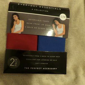 Women’s Reversible Tanks Tops V-Neck for Scoop Neck – Size S/M